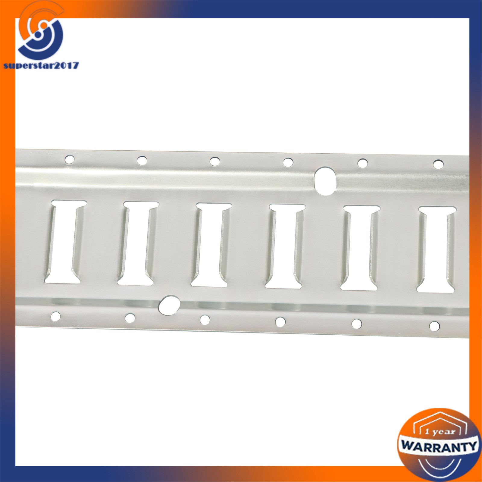 28PCS E-Track Kit 4x 5' Rails 8x Caps Straps O Rings Galvanized Silver