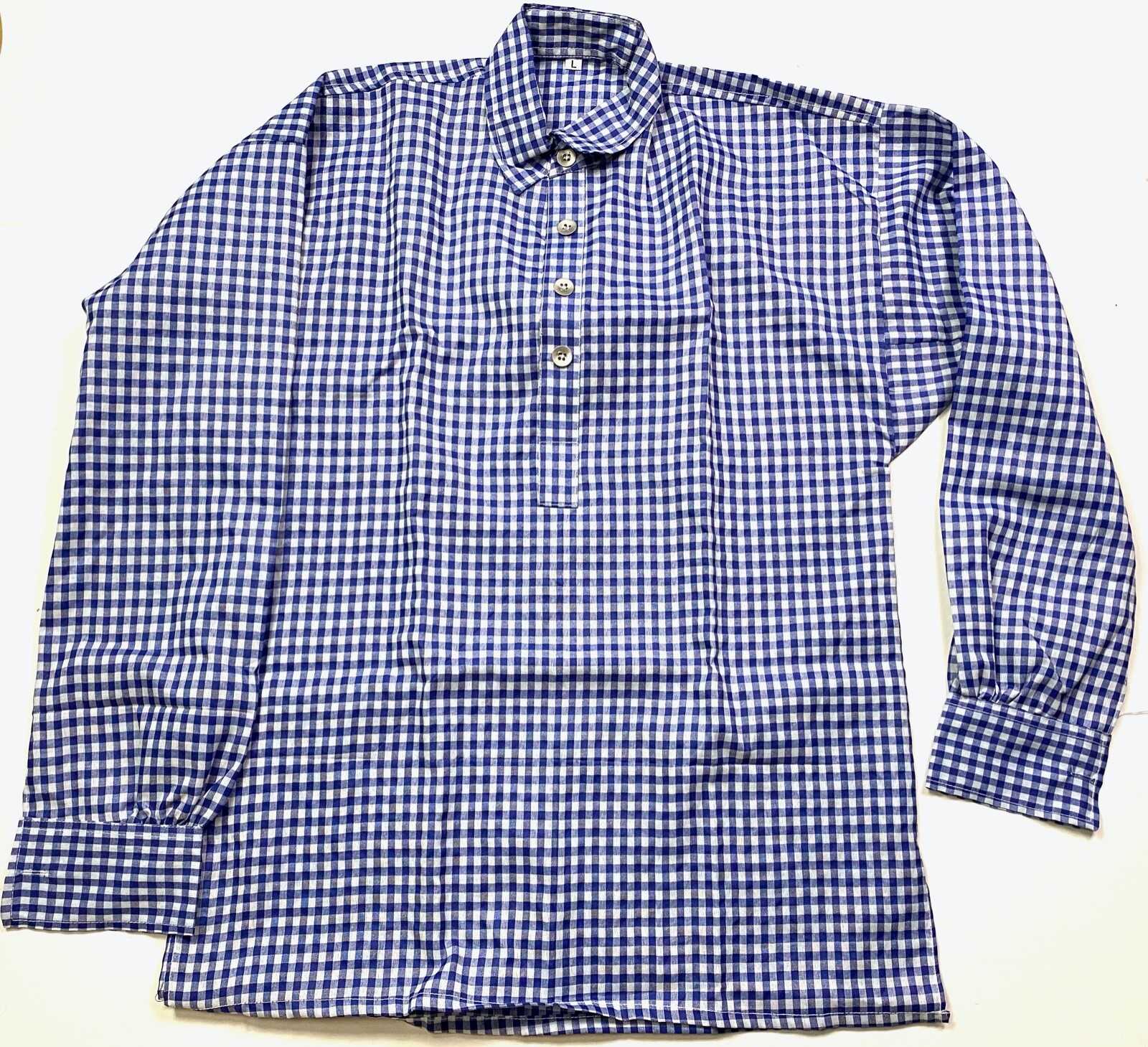 CIVIL WAR US UNION CSA CONFEDERATE FOUR BUTTON PLAID SHIRT-MEDIUM