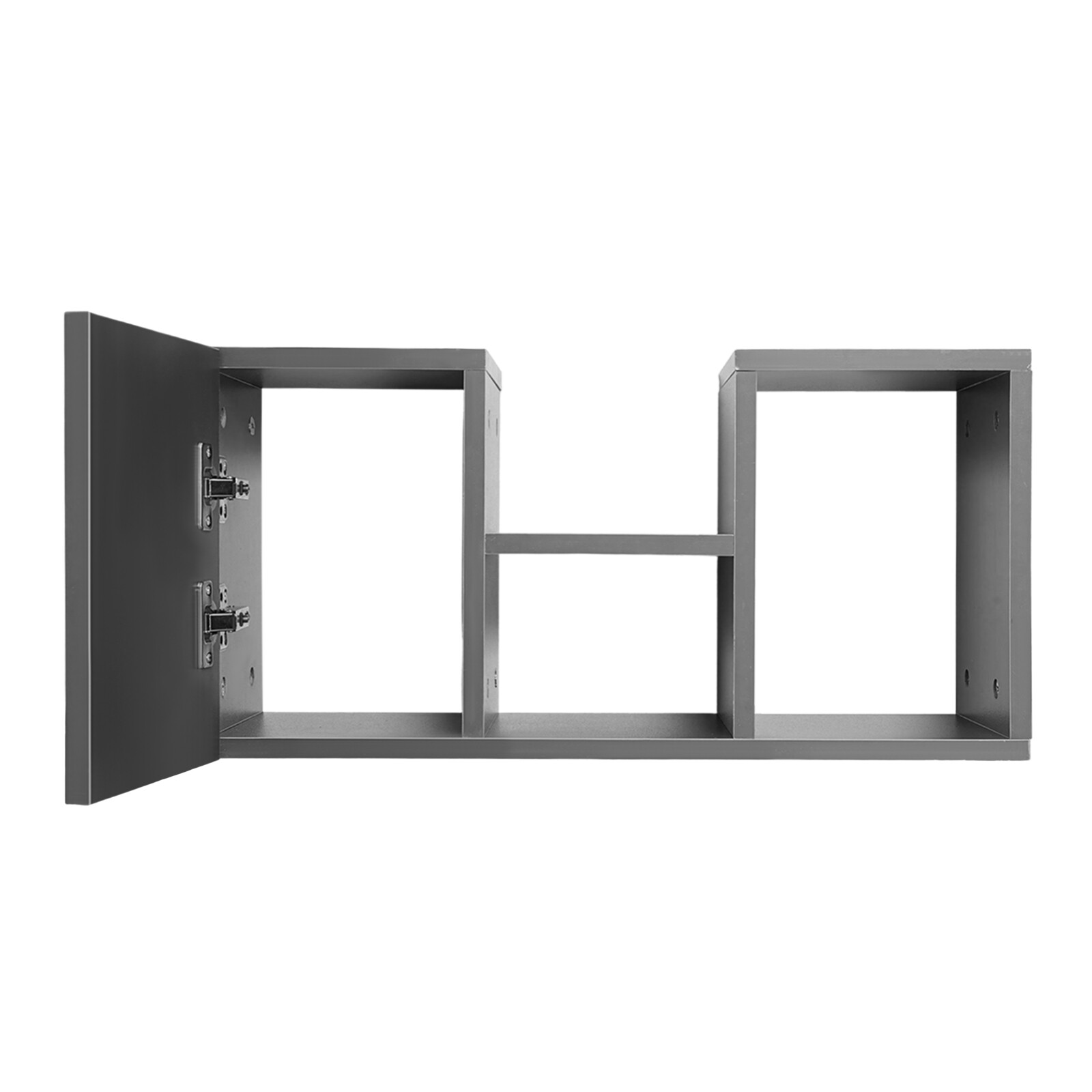 Folding Space Saving Wall Mounted Bookshelf, Fold Down Laptop Desk Workstation