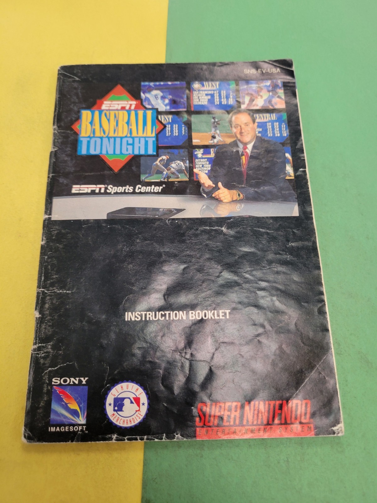 INSTRUCTION BOOKLET FOR SUPER NINTENDO GAME ESPN BASEBALL TONIGHT