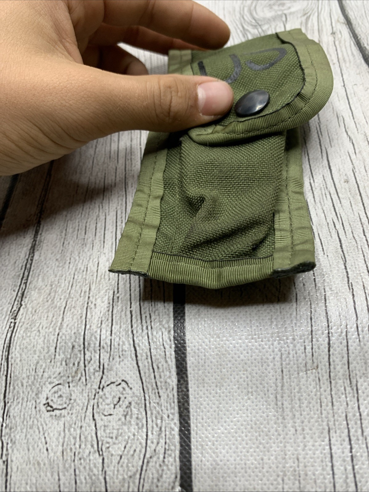 US Military Issued Green Nylon Pouch