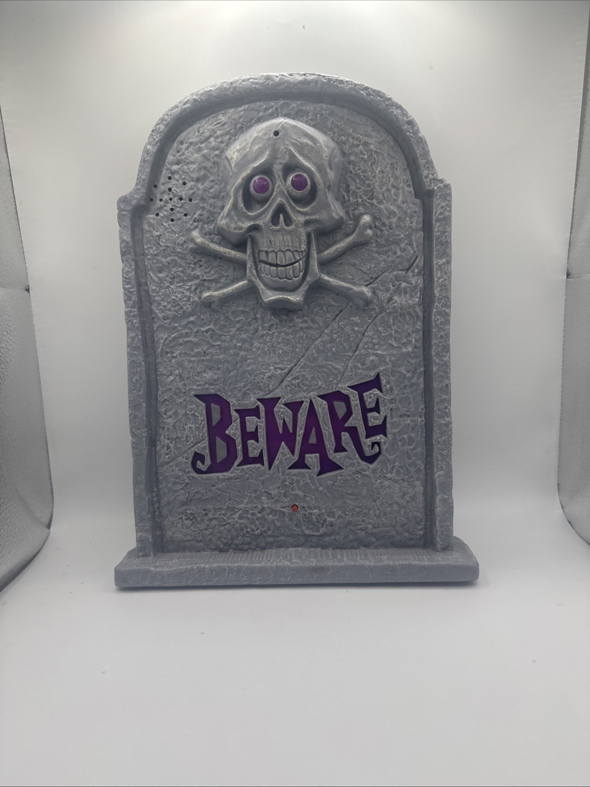 Vtg Take One Beware Tombstone Halloween Decoration Works! Batteries Not Included