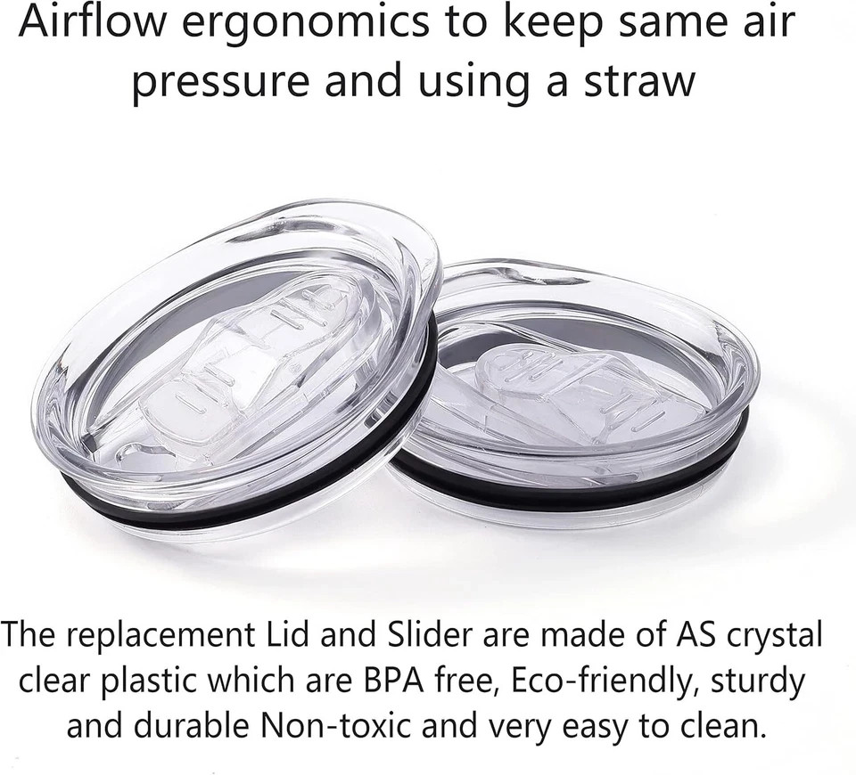 20oz Skinny Tumbler Replacement Lids 1/3 Pack2.75in Cup Mouth Compatible