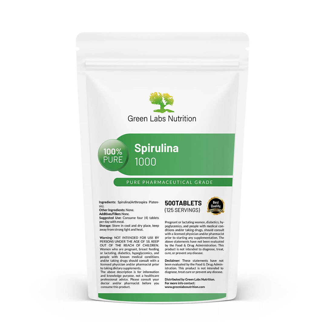 Organic Spirulina Tablets – Vegan Superfood, Energy, Immune & Detox Support