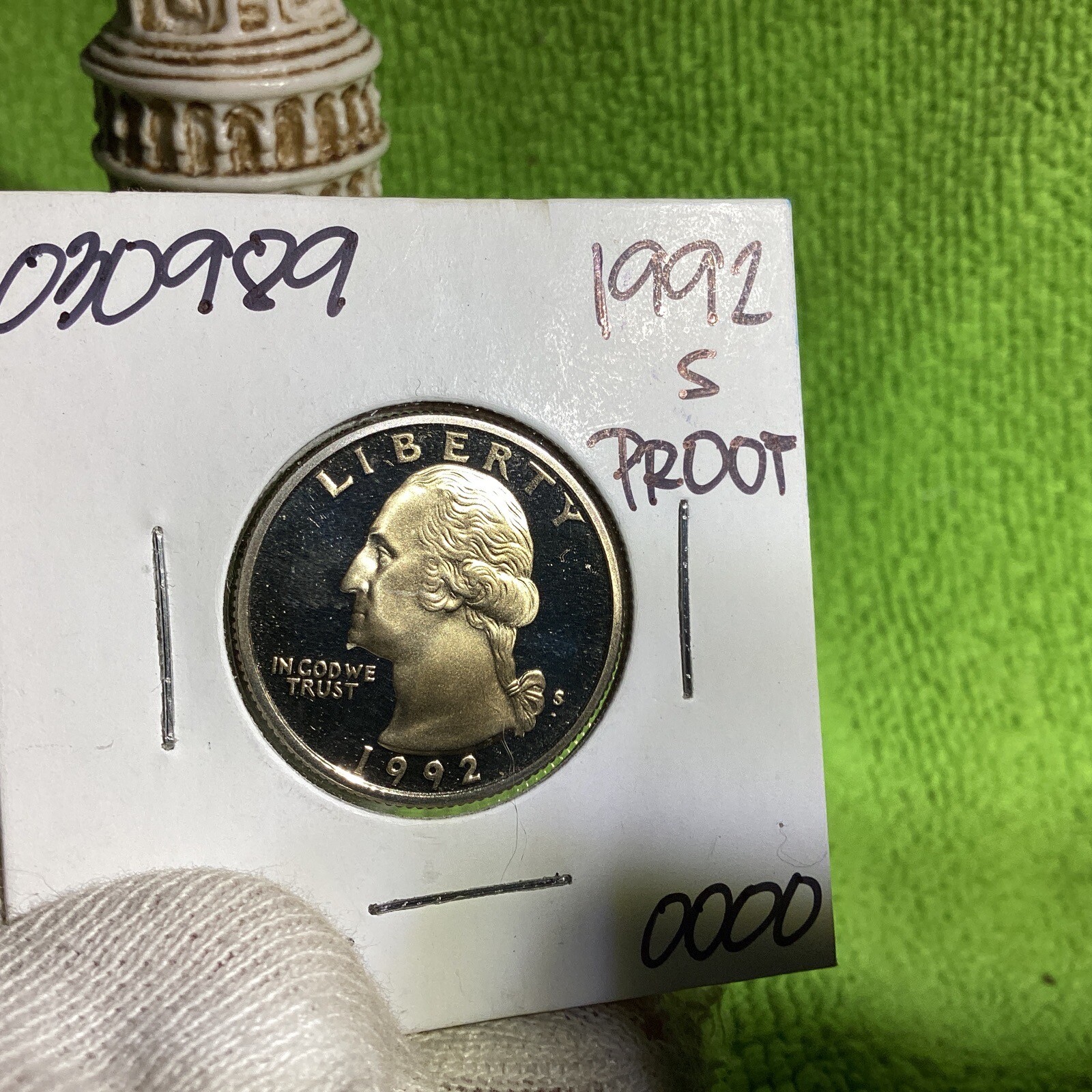 1992 S WASHINGTON QUARTER PROOF