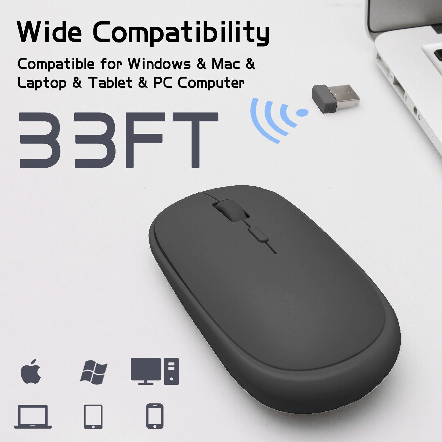 Wireless Bluetooth Keyboard and Mouse Waterproof For Apple iPad Mac PC Computer