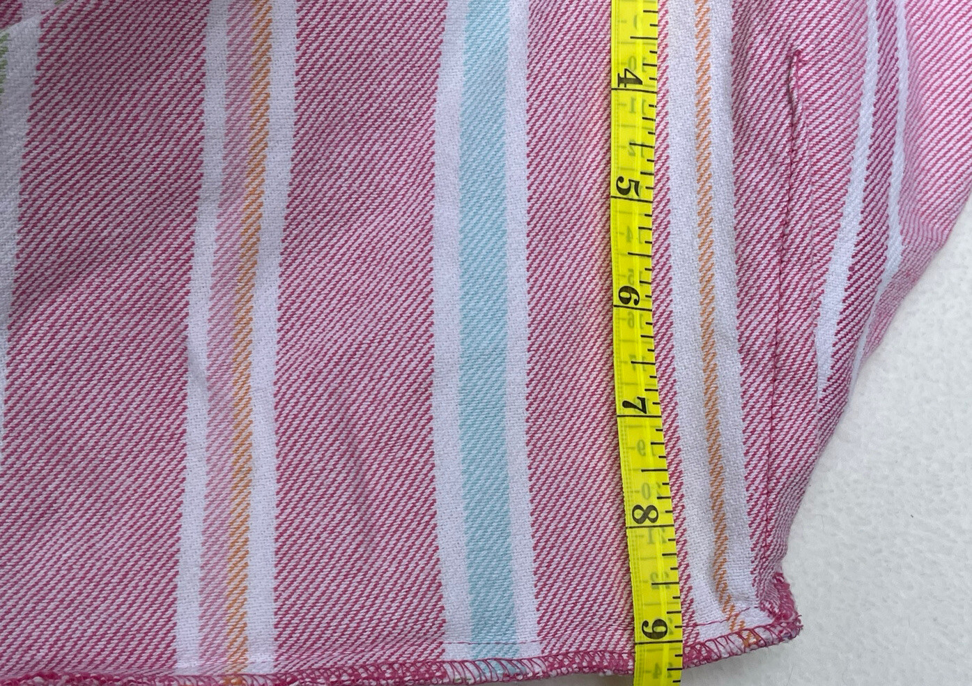 Pottery Barn Kids PINK STRIPPED MEDIUM LINER FOR BASKETS 9” X 10”