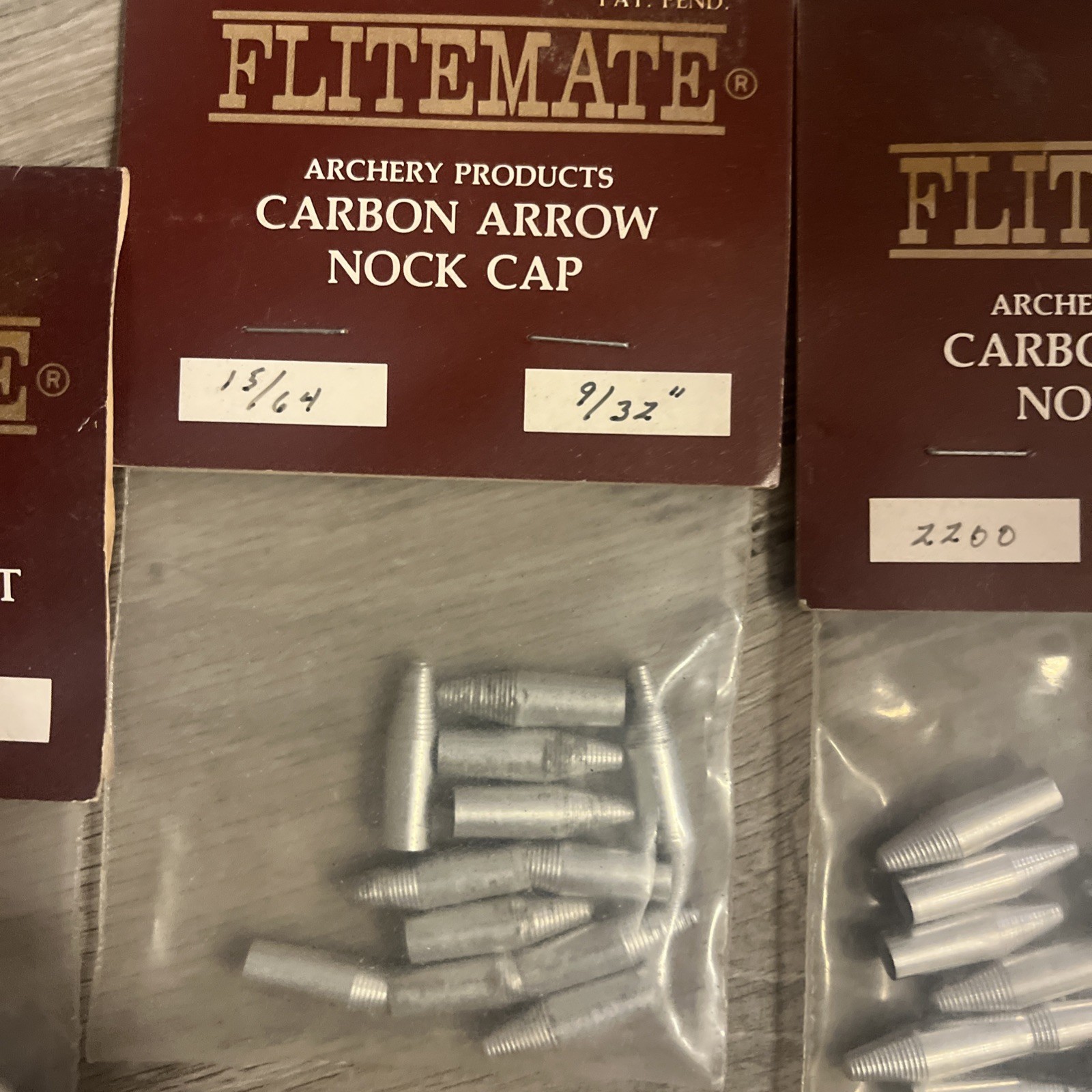 Lot Of Flitemare Arrow Nock Caps 9 Individual 1 Dozen Packages