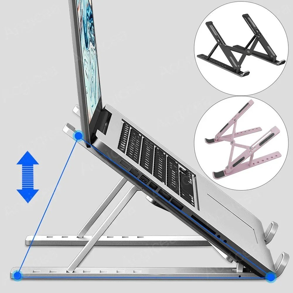 7 Level Adjustable Laptop Stand Foldable Portable Notebook Tablet Holder