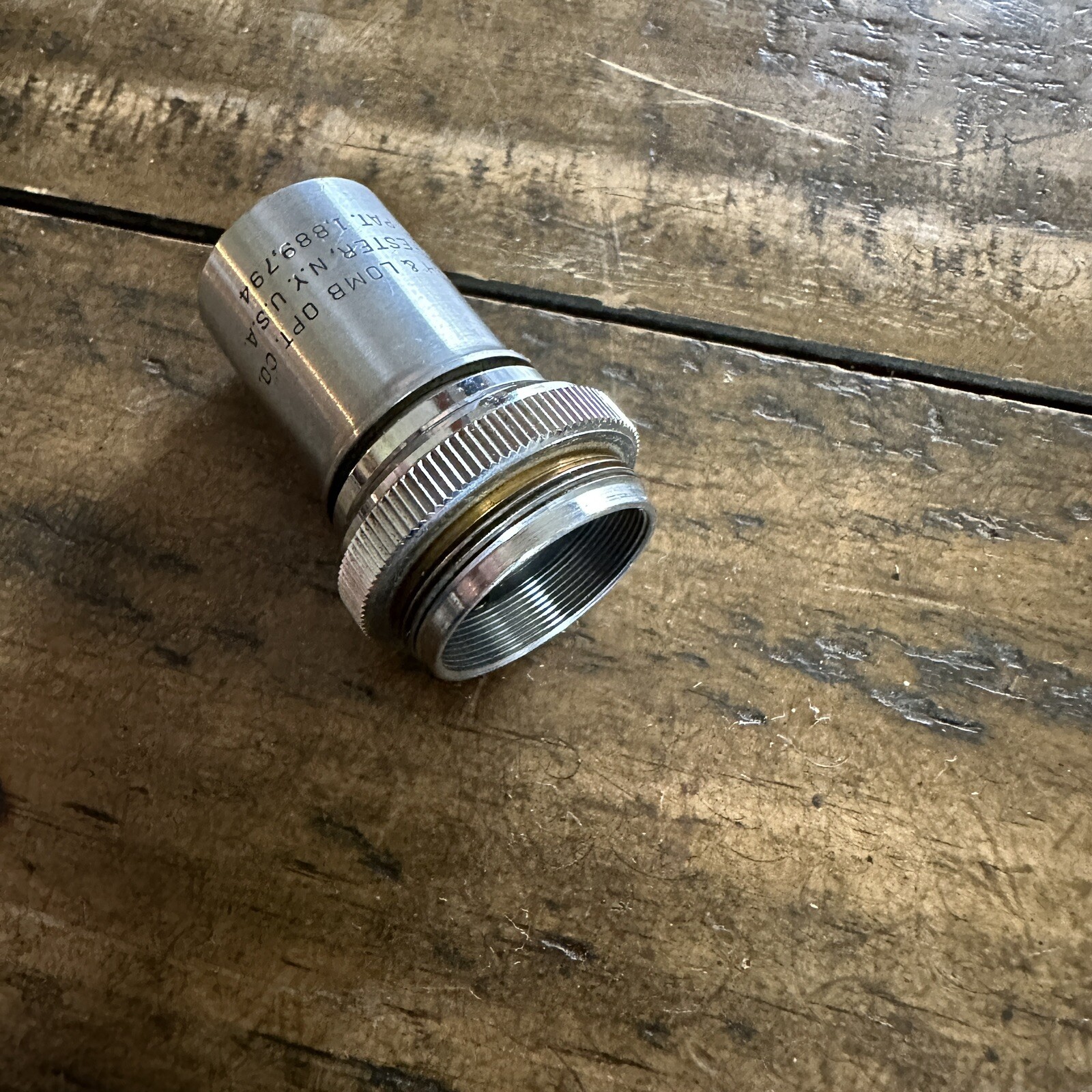 2 Vintage Bausch & Lomb Microscope Objective Lens 10X BL6250 43X TK5361