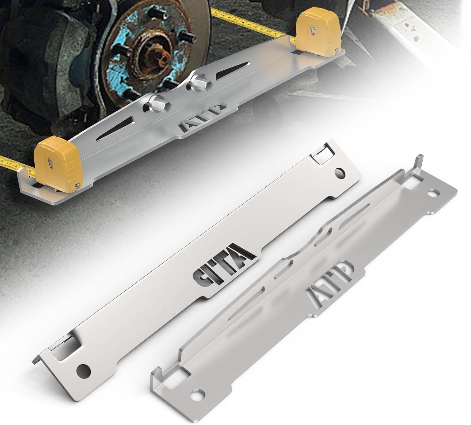 2PCS Wheel Toe Alignment Tool Plates for Car Truck SUV Silver