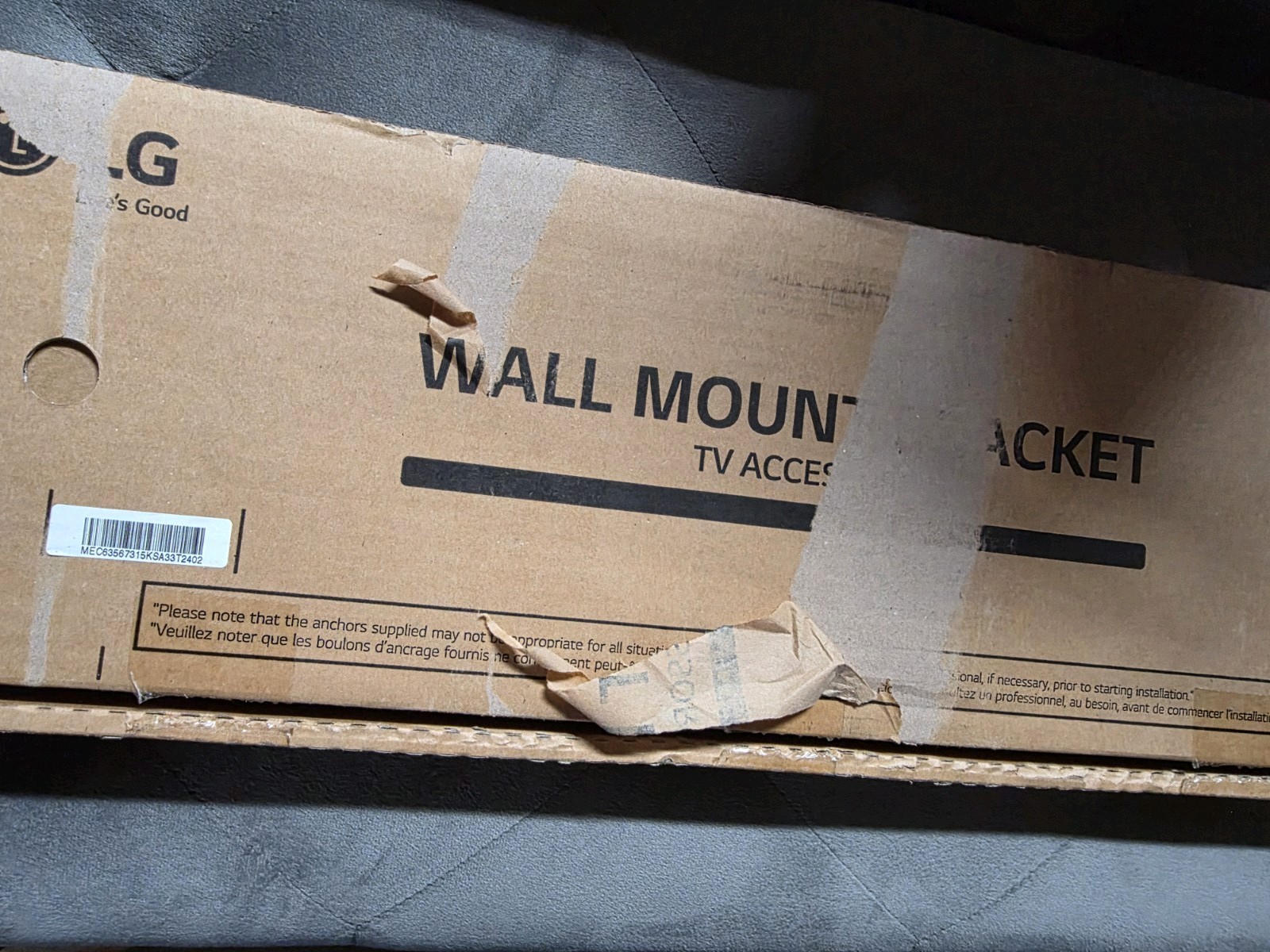 LG OLED Gallery TV Flush Wall Mount Model Number MAY69393713 New Open Box