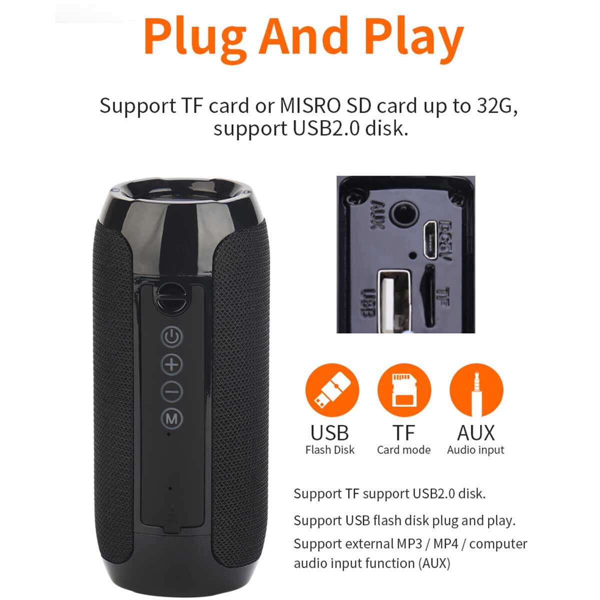 Wireless Bluetooth Speaker For TV Computer Tablets Desktop Stereo Speakers