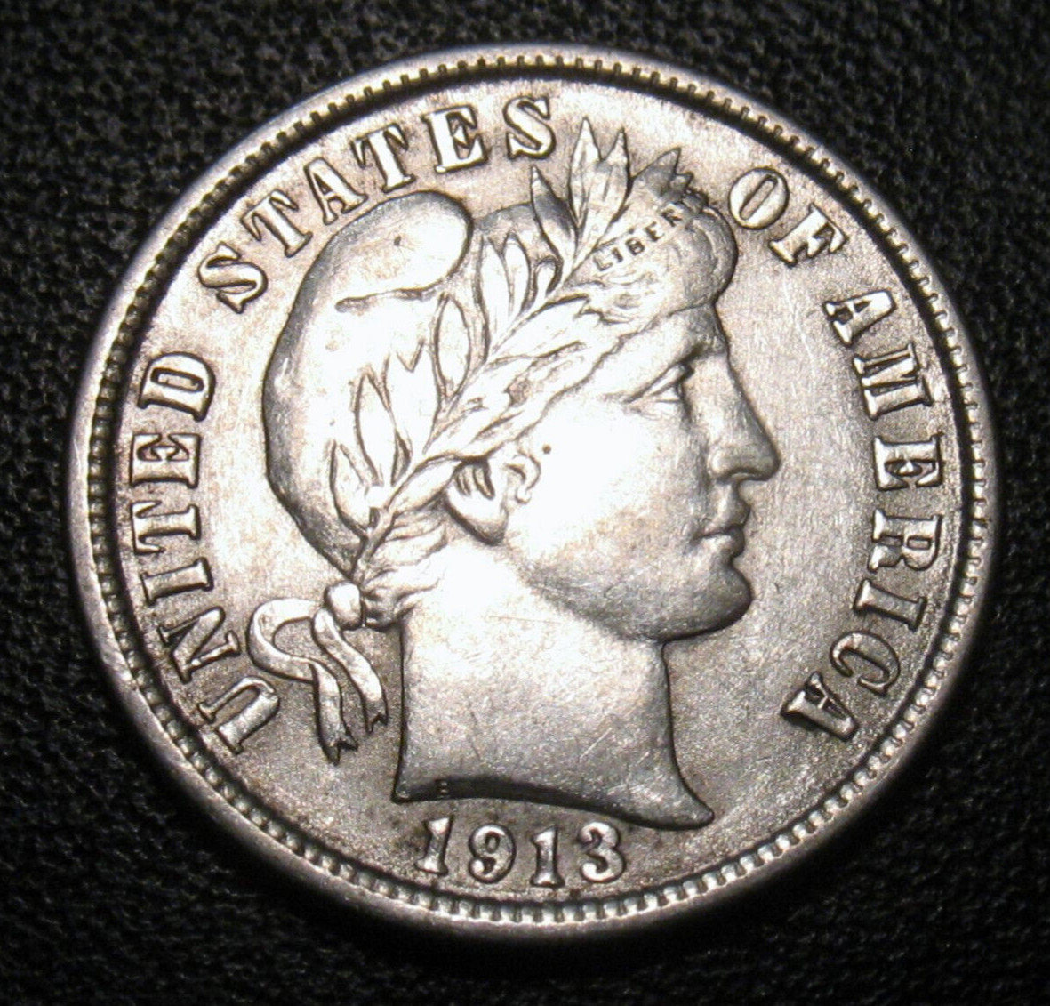 OLD US COINS SILVER 1913 HIGHGRADE BU UNC  BARBER DIME BEAUTY