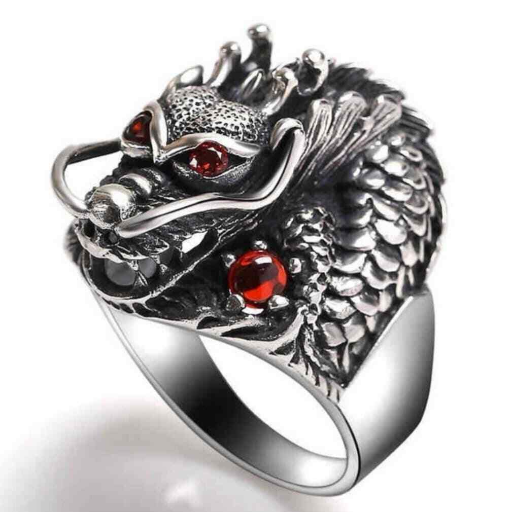 Elegant 925 Sterling Silver Charm Unique New Fashion Jewelry Dragon Ring Size 10