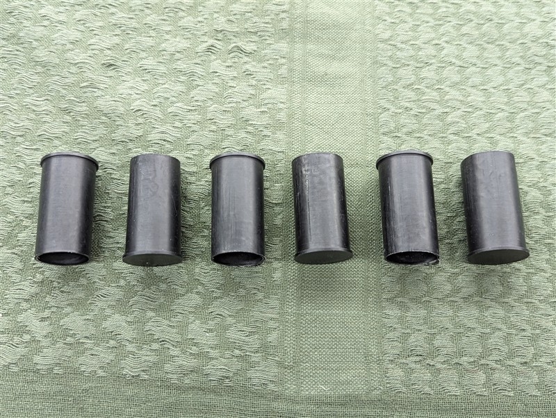6 Pack Brand New USGI Black Plastic Muzzle Covers - .223/.556