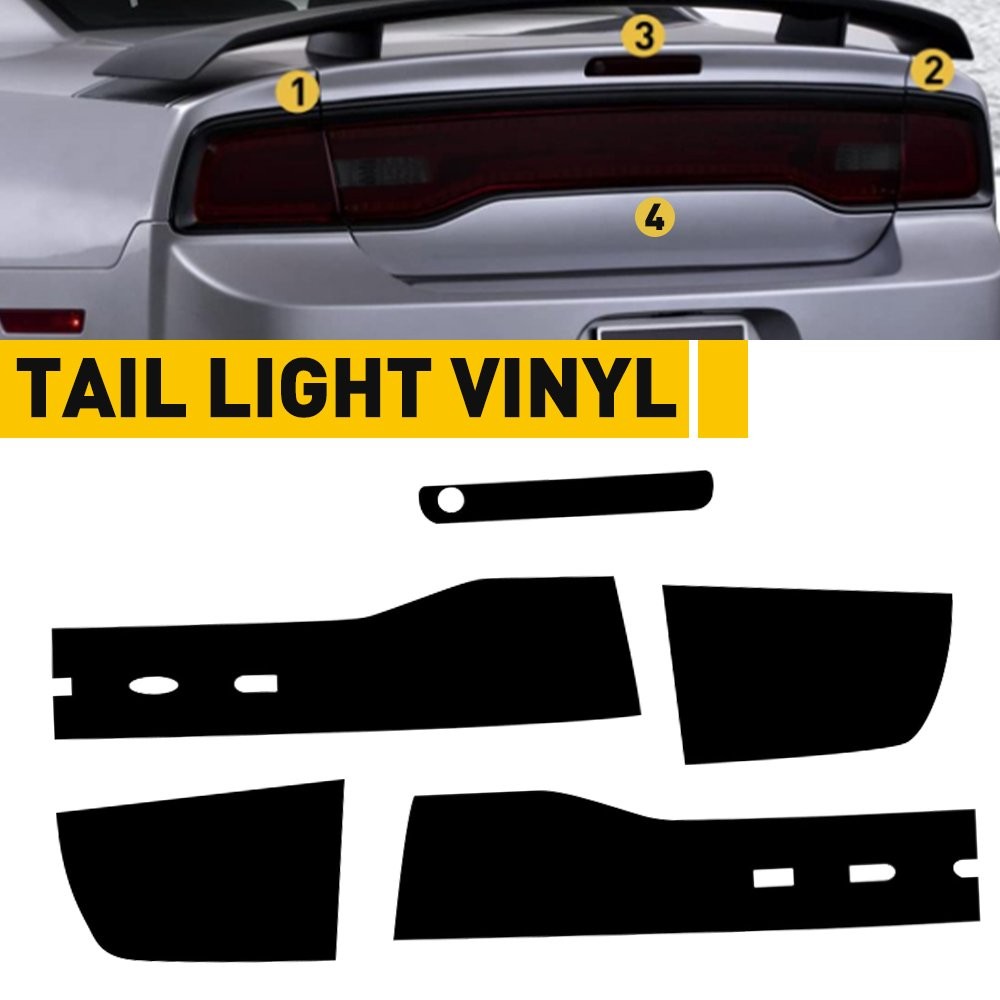 Tail Light Vinyl Overlay Decal Cover Precut Film For 2011-2014 Dodge Charger