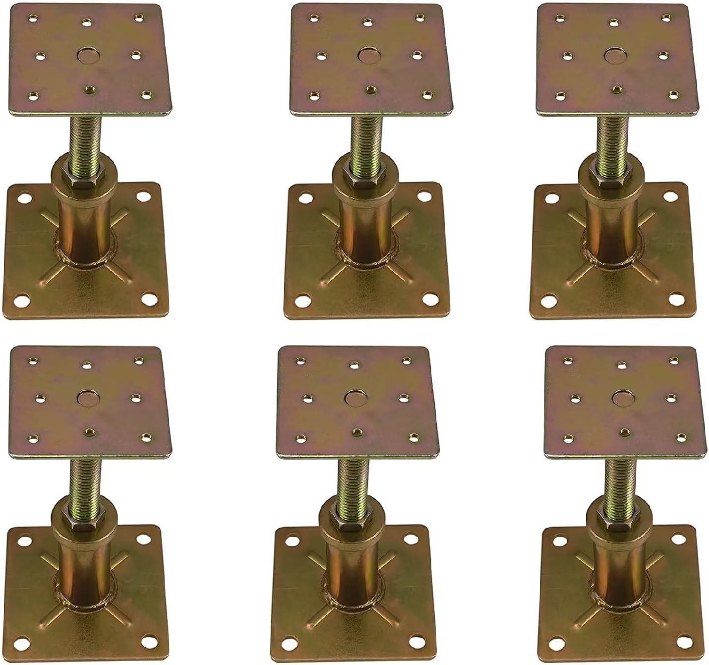 Adjustable 4 1/3" - 7" House Floor Jacks Mini Screw Post Pole for Leveling, G...