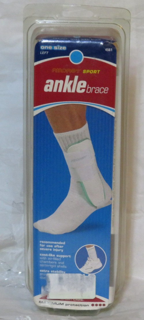 AIRCAST SPORT ANKLE BRACE LEFT ADULT ONE SIZE 4561 (M 7.5-18) (W 6-16.5) NEW NIB