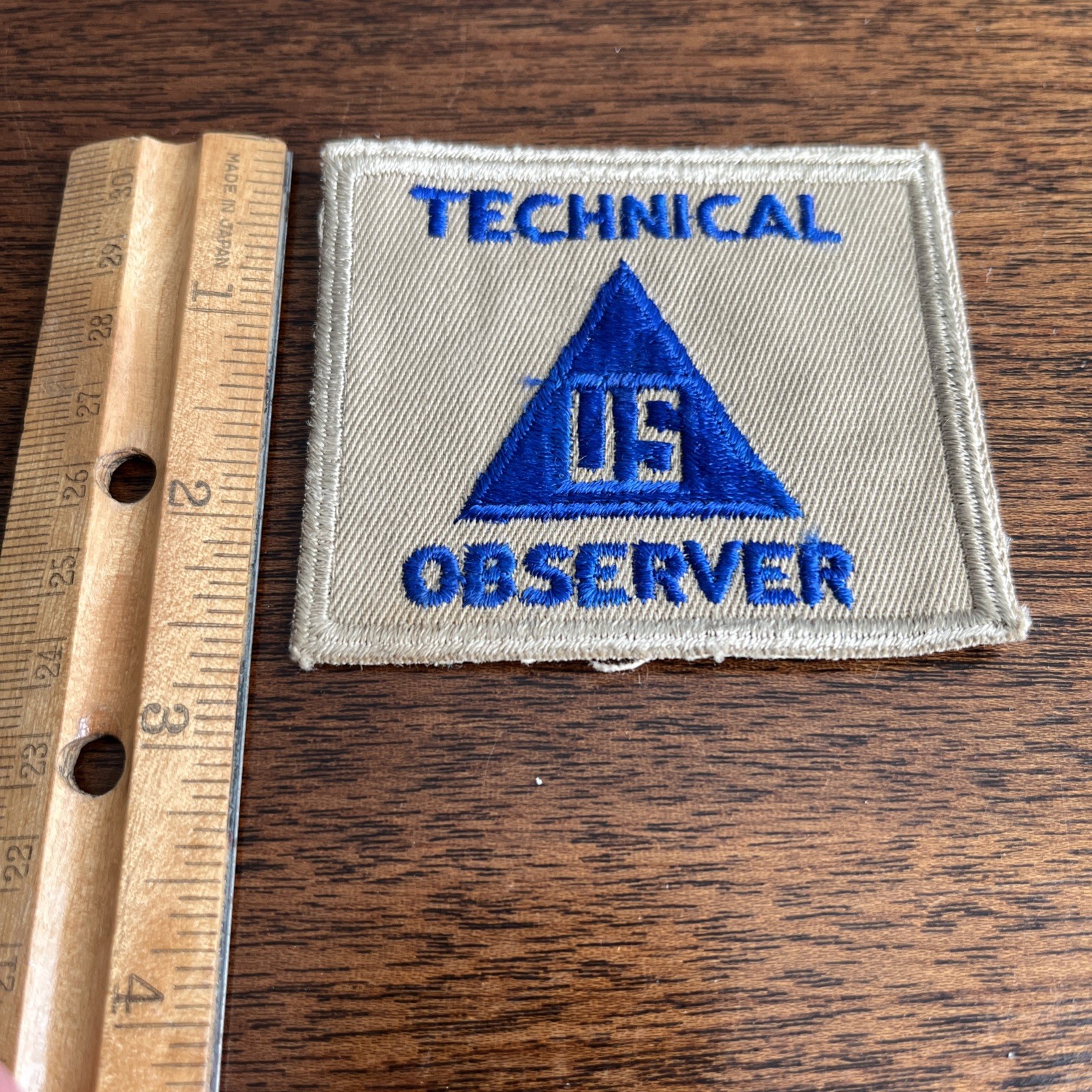 WW2? US Army Technical Observer Civilian Non-Combatant Patch Twill
