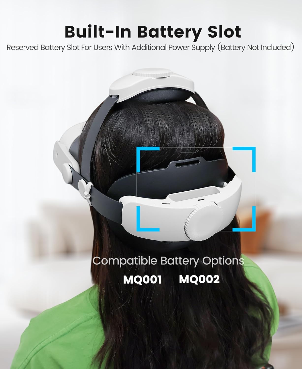 for Meta Quest 3S/Quest 2/Quest 3 Head Strap, Double Knobs Adjustable Elite Stra