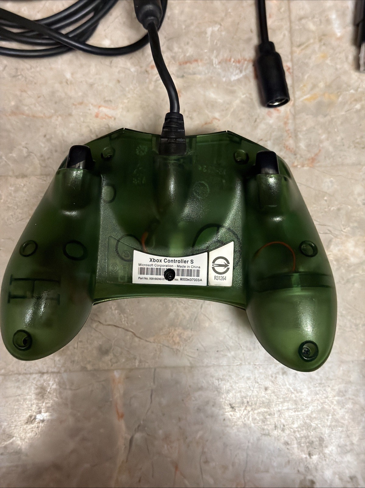 Original Xbox OEM S Type Green Controller New Sticks & Break Cable