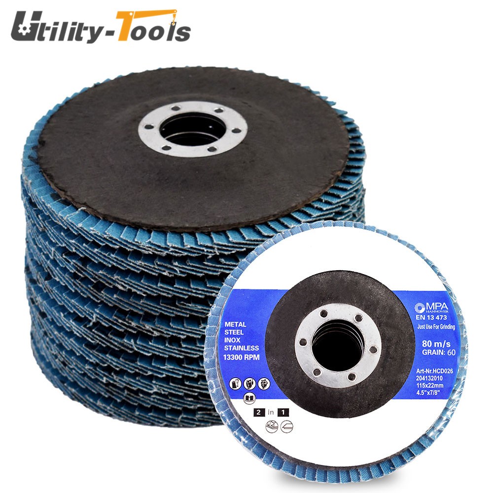 50Pcs 4.5''x7/8'' 60 Grit Premium Zirconia Flap Disc Sanding Grinding T29 New