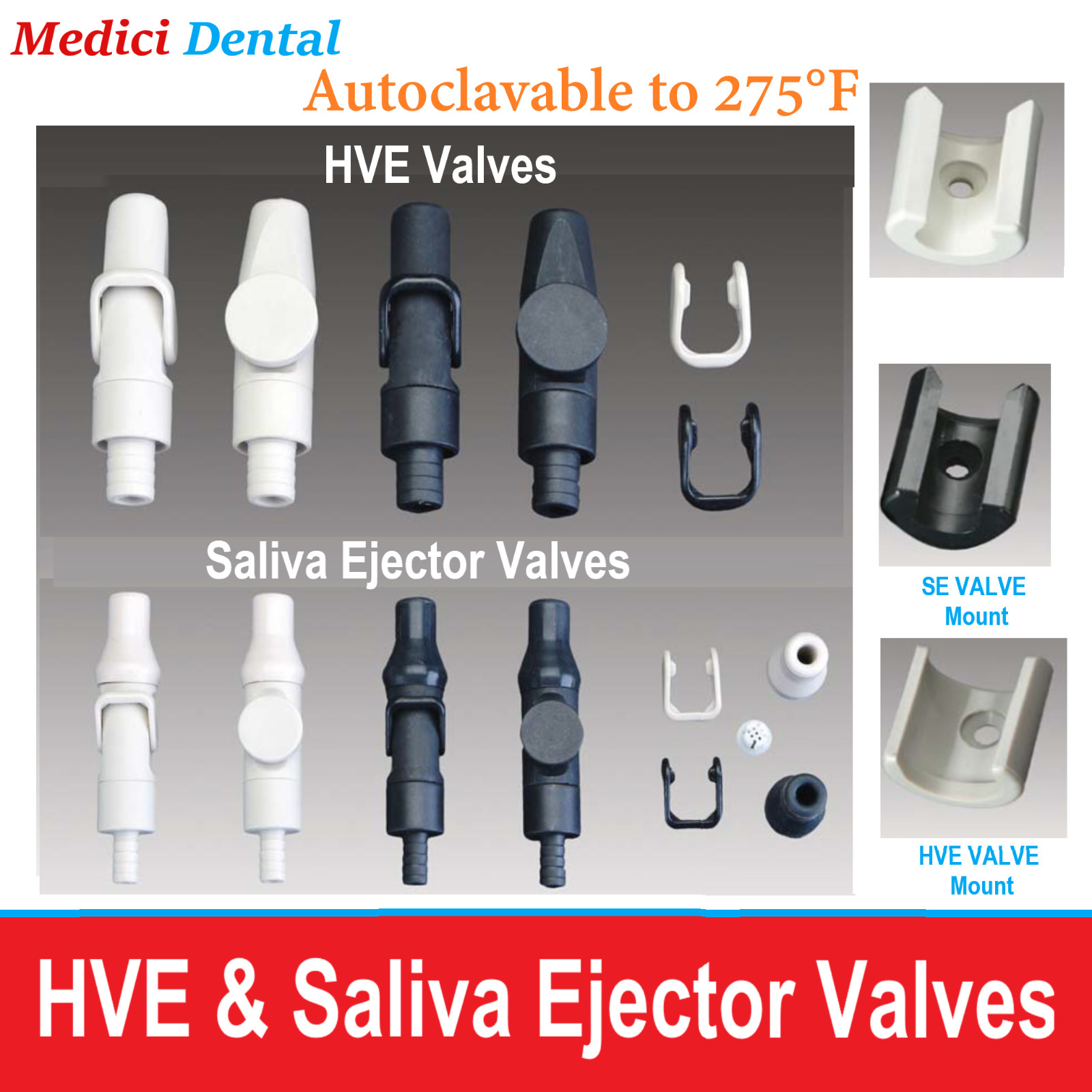 Dental HVE Valve Lever, HVE Mount Holder, Rotary HVE Valve Lever Replacement,