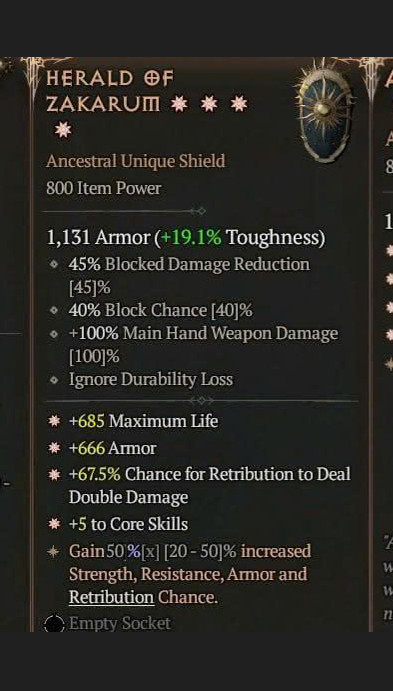 ☀️☀️☀️☀️DIABLO 4👏🏻SEASON 12🔥HERALD OF ZAKARUM🔥4GA - PERFECT 50%  ASPECT