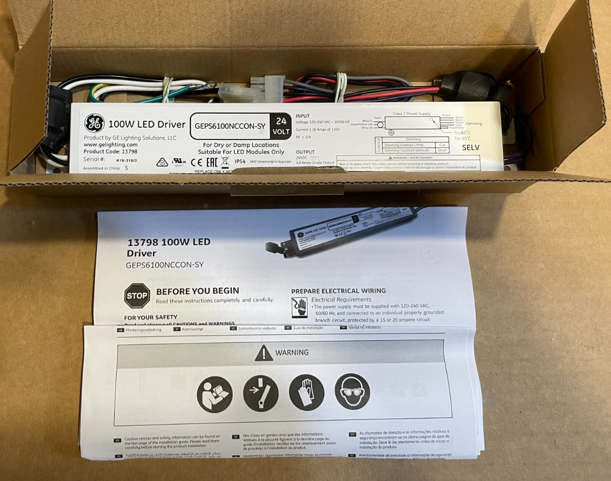 GE GEPS6100NCCON-SY LED Driver Step Dimming  24V/100W  *NEW*