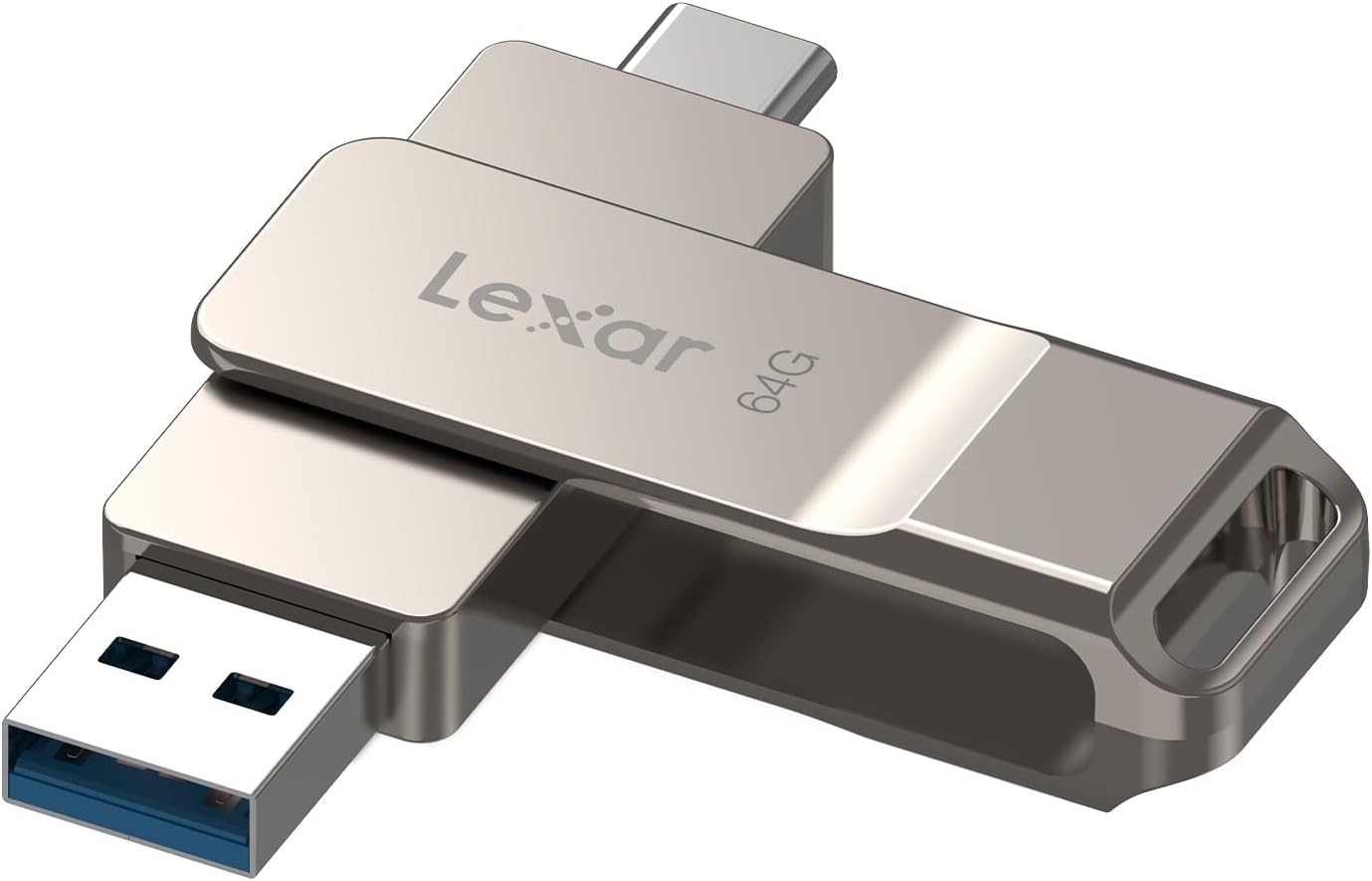 D40E 64GB Metal USB Jump Drive - Durable, Portable & Secure with AES-Cryption