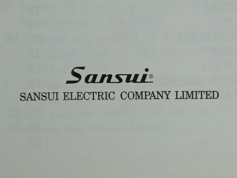 SANSUI SR-212 Turntable Service Manual Photocopy