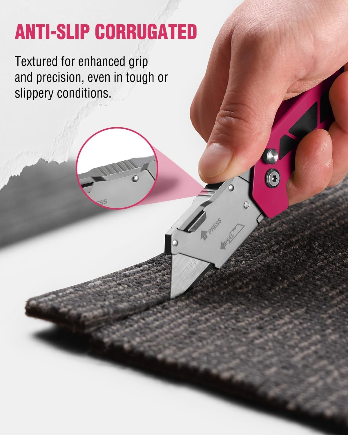 WORKPRO Box Cutter Utility Knife Quick Change Blade Razor Folding Pocket Knife