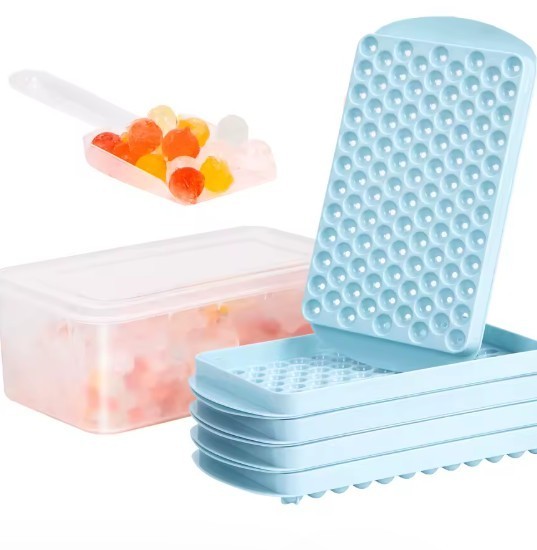 Mini Ice Cube Tray 104 Holes Round Ice Ball Mold Crushed Ice Maker Whiskey Bar