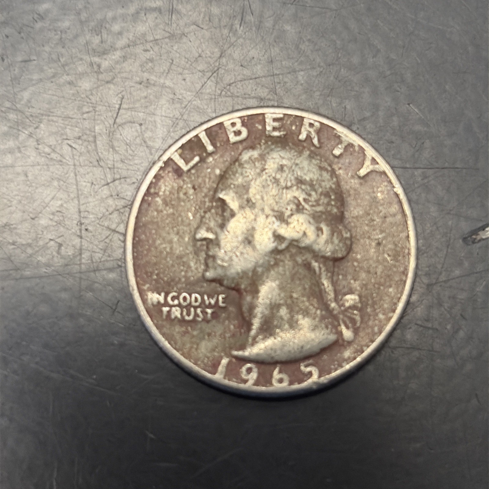 1965 Washington Quarter 25C Copper Circulated Coins