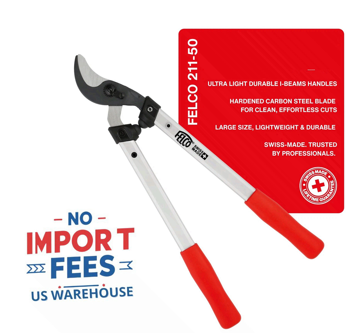 Loppers 20 Swiss Made Precision Bypass Blade Lightweight FELCO F 211-50 F211-50