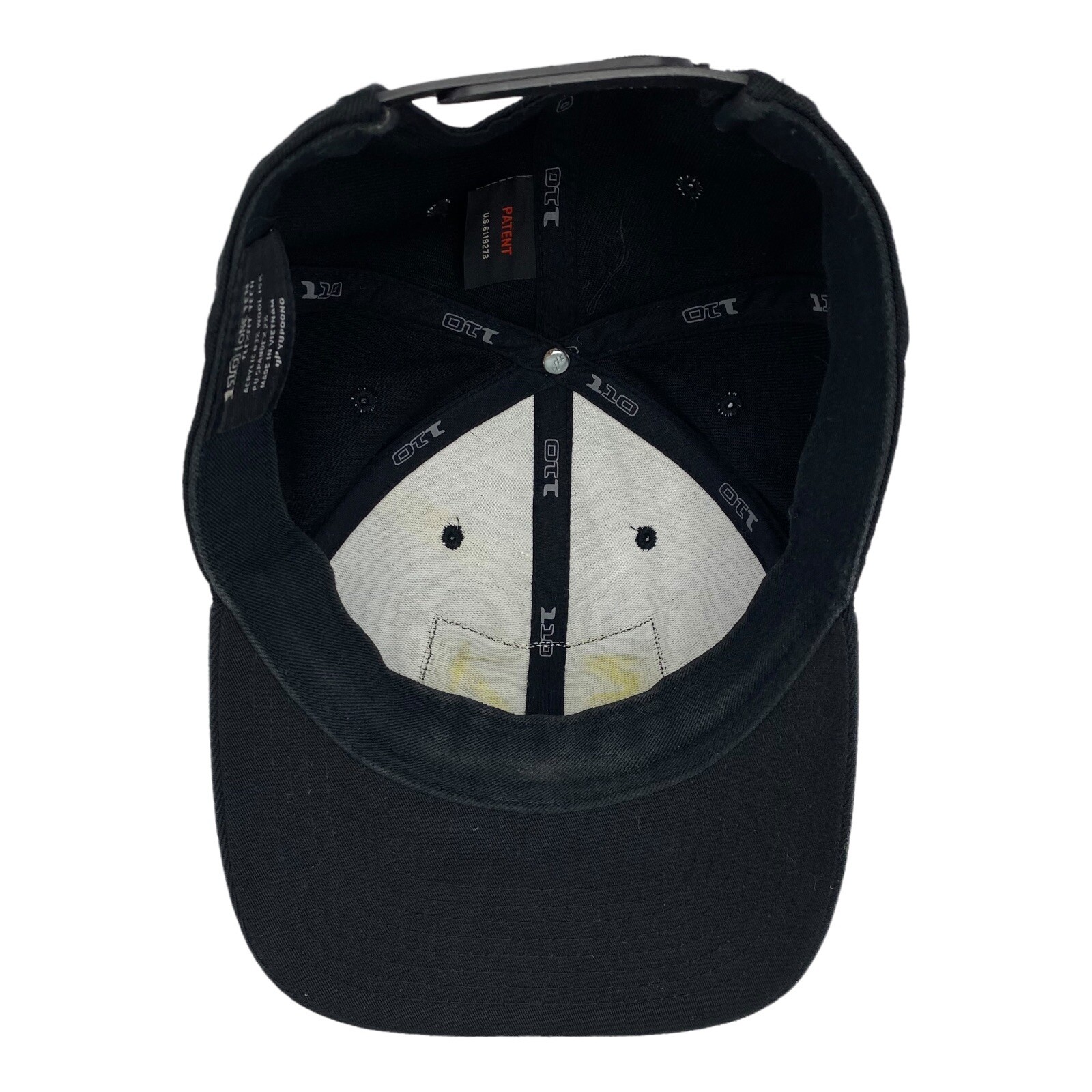 Lgcy Logo - 110 One Ten Black Snapback Hat - Adjustable FlexFit Tech Yupoong Cap