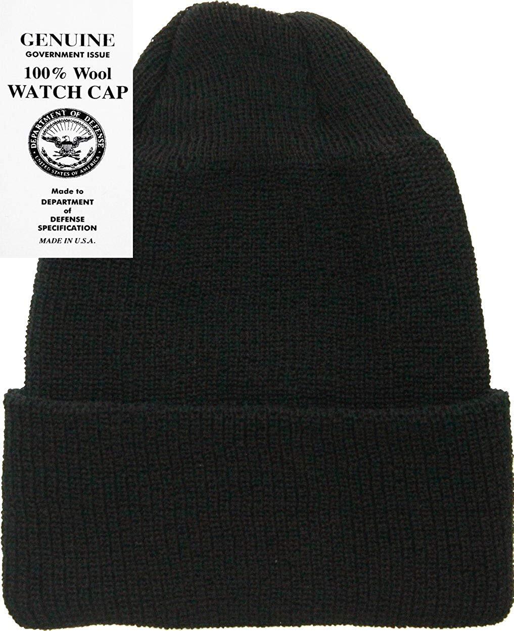 Mcguire Gear 100% Wool Watch Cap Beanie - Military Style Made in USA, (One Size)
