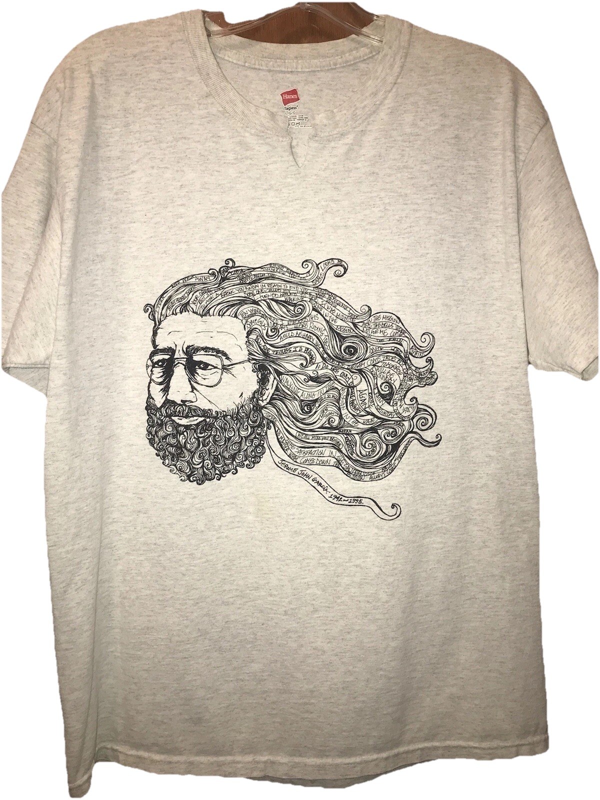 Vintage Grateful Dead T Shirt mens L Jerry Garcia Lyrics 30 Years Of Deadication