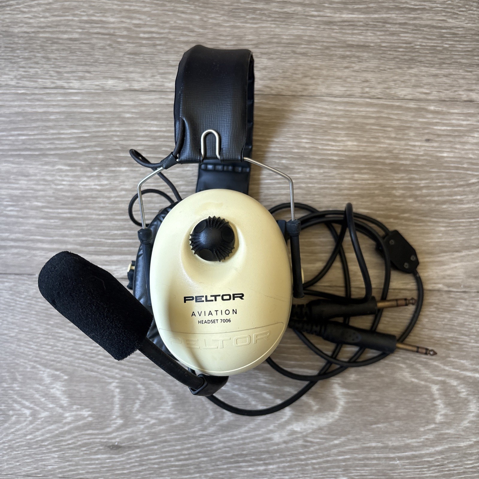 Vintage Peltor Aviation Plane 7006 Headset Headphones w/Mic Rare