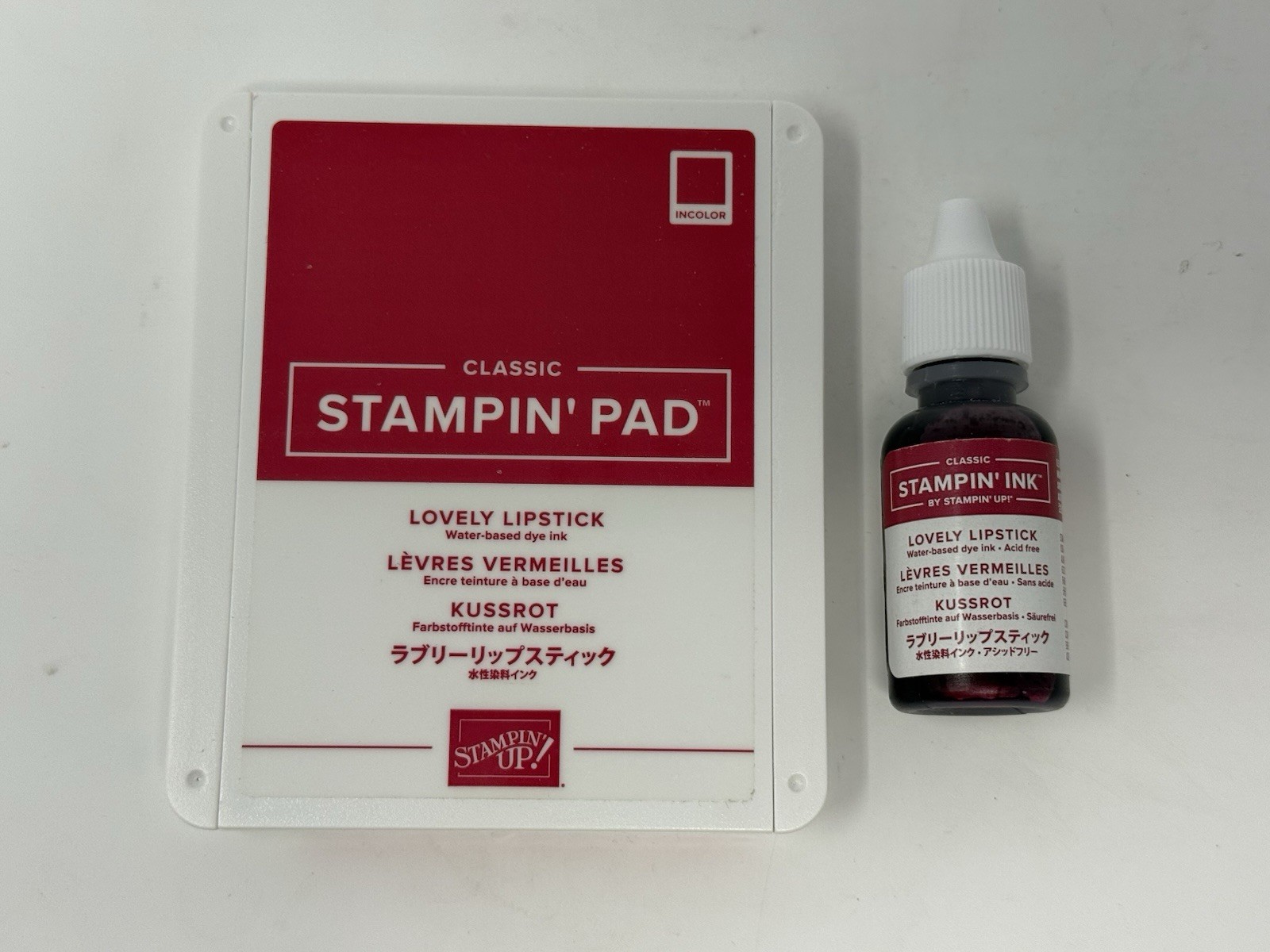 Stampin Up Classic Stampin Pad Lovely Lipstick Ink Pad Refill