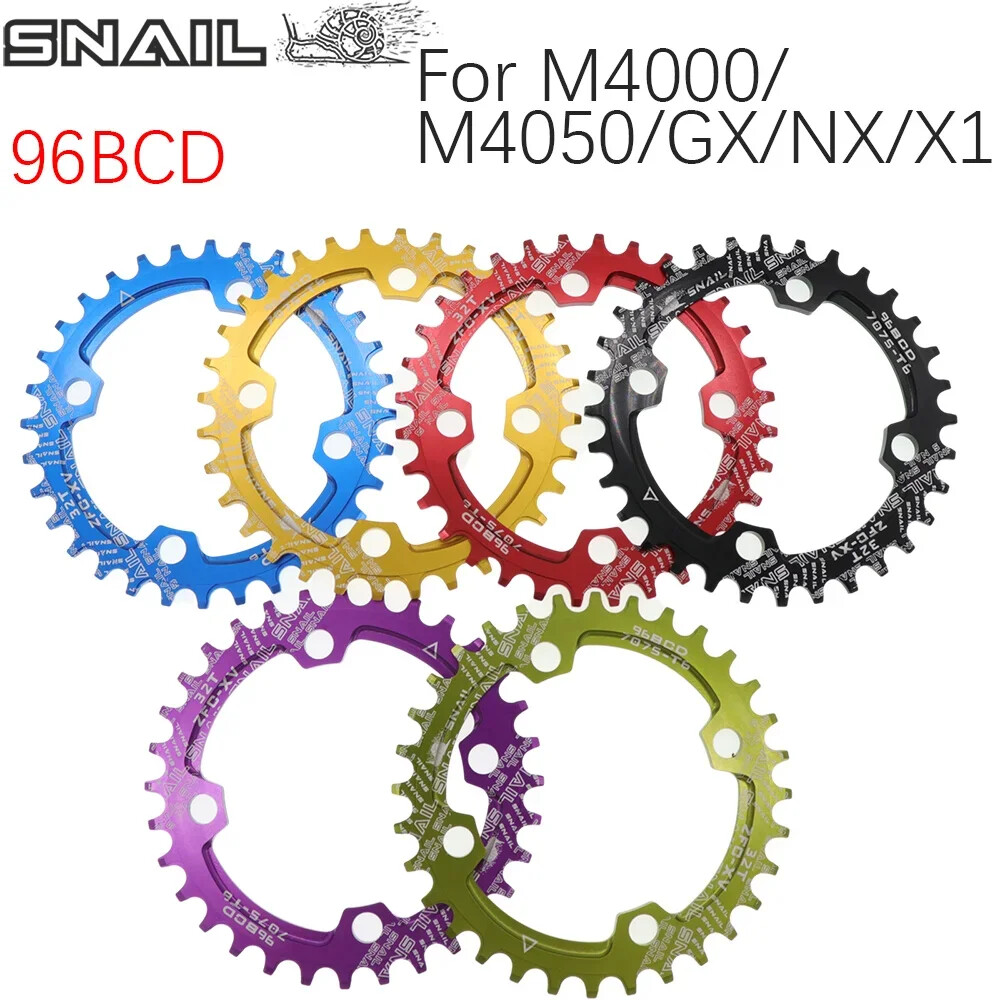 SNAIL Round Chainring Symmetrical 96BCD for Shimano Alivio M4050 M4000 NX GX