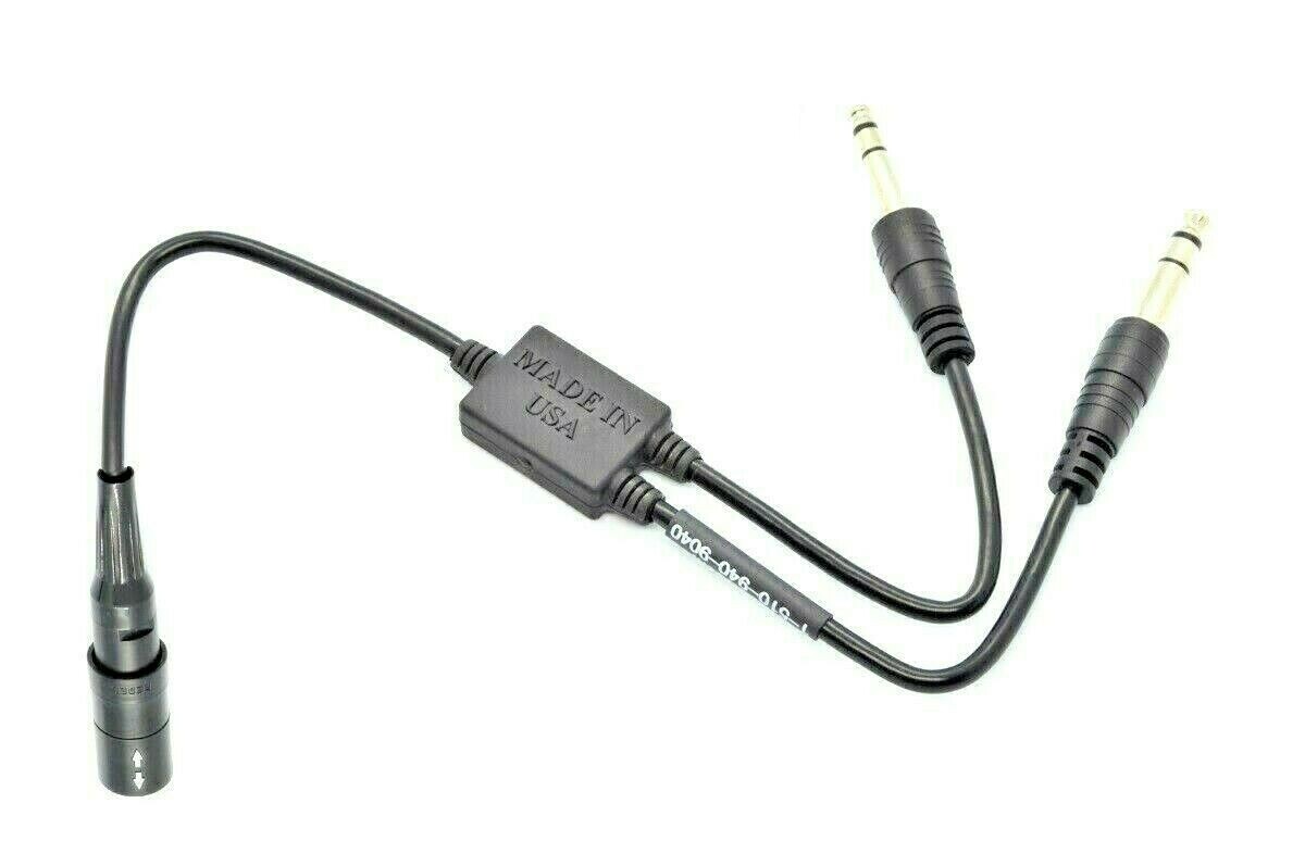David Clark Aviation 40853G-03 US Marines Headset To GeneralAviation Adapter