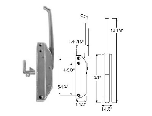 LATCH WITH STRIKE CHG R35-1105 KASON 174-000004 Standard Keil GLENCO