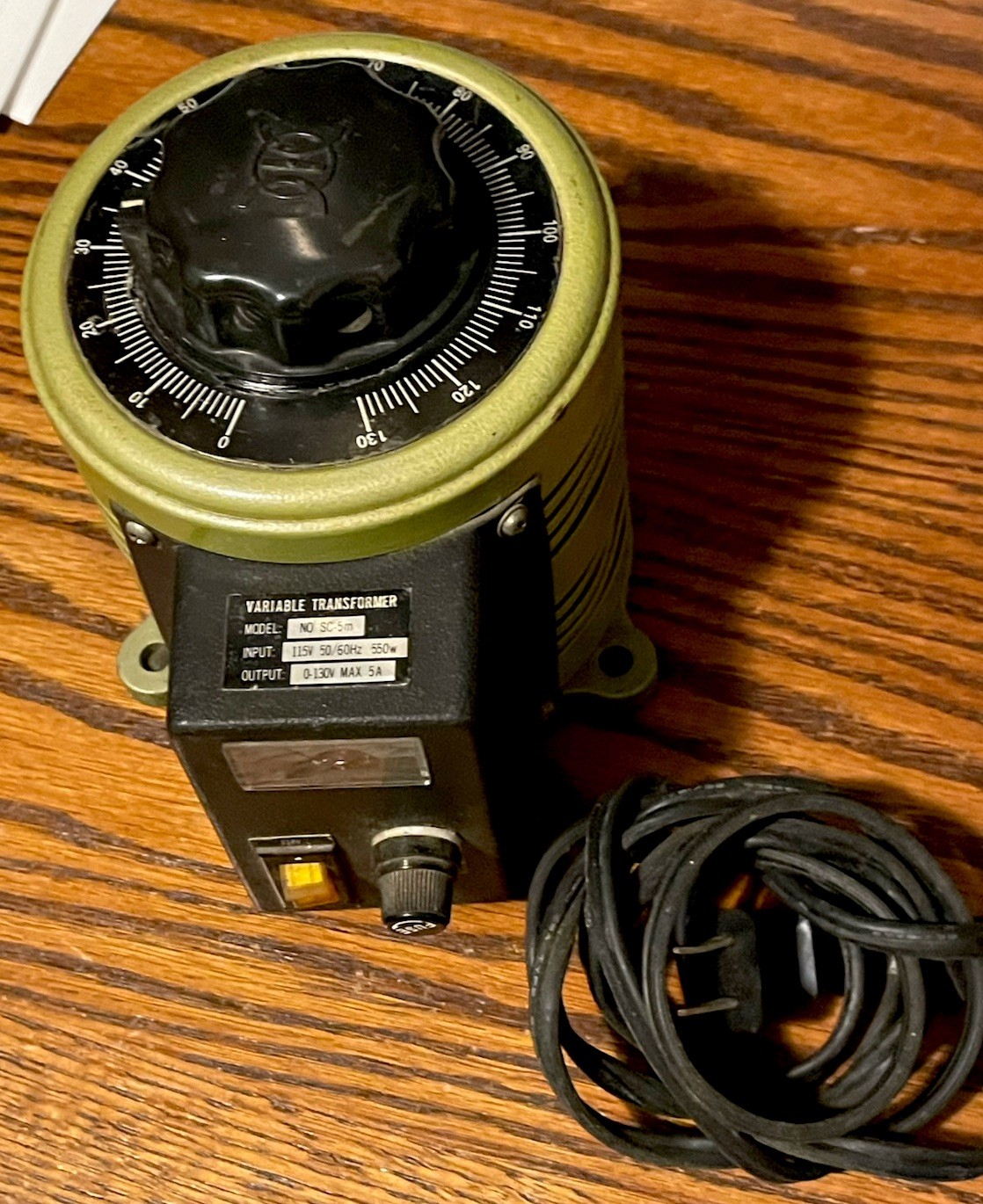 Tsan Yaw Model: N0 SC-5M Variable Transformer