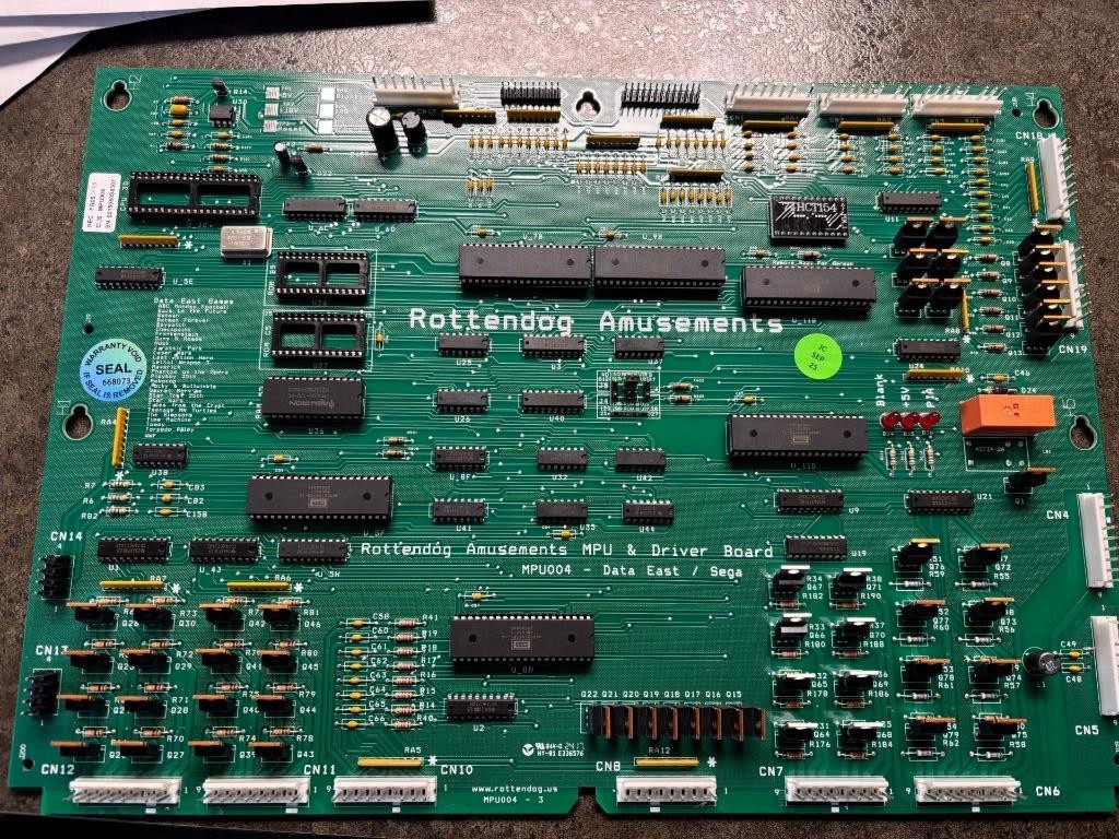 Data East's MPU/Driver Board Part# 520-50003-01-02-03-04, New Part # MPU004