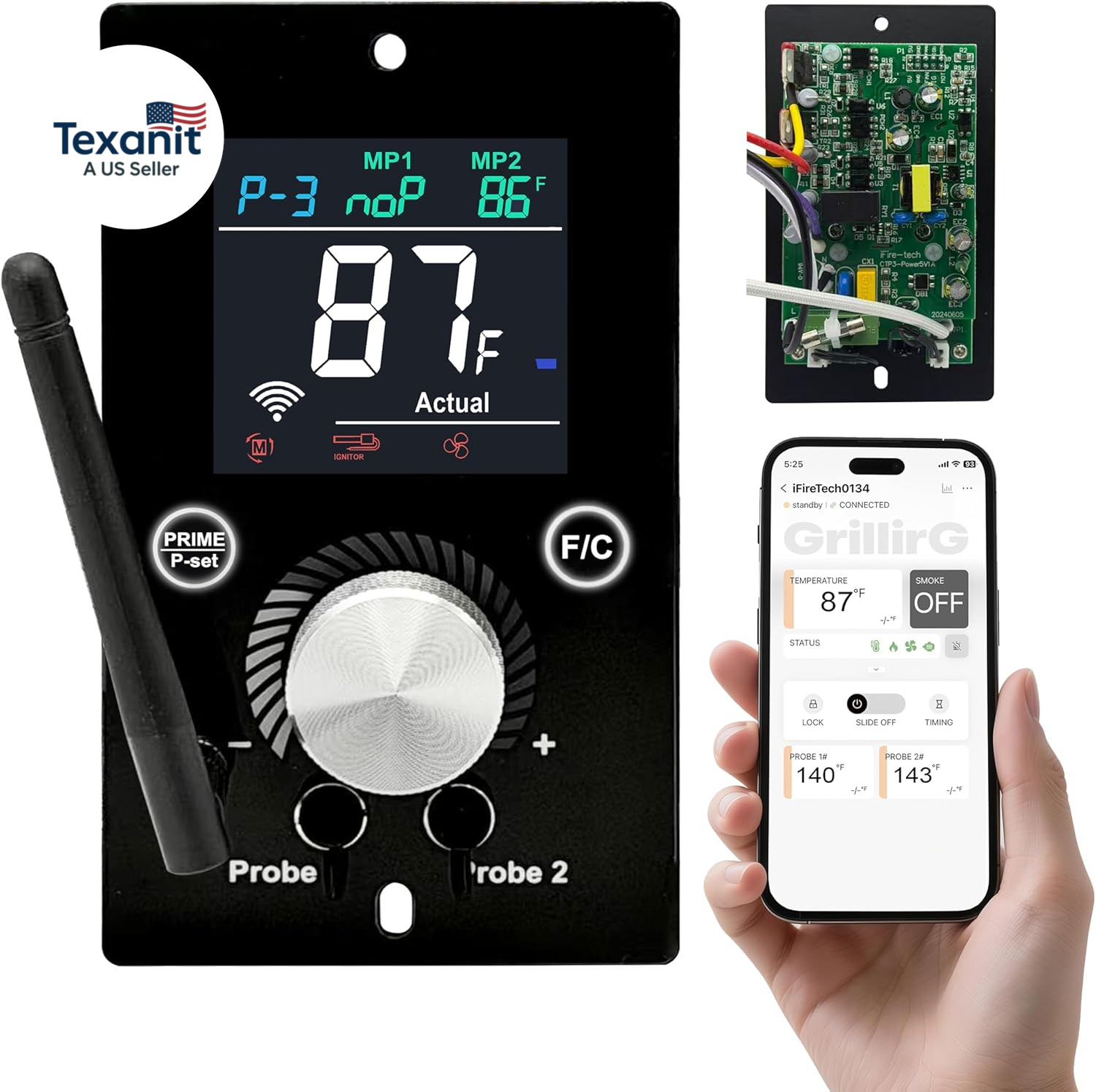 Smart Wifi Universal PID Temperature Control Board with APP Smart Control for Pi