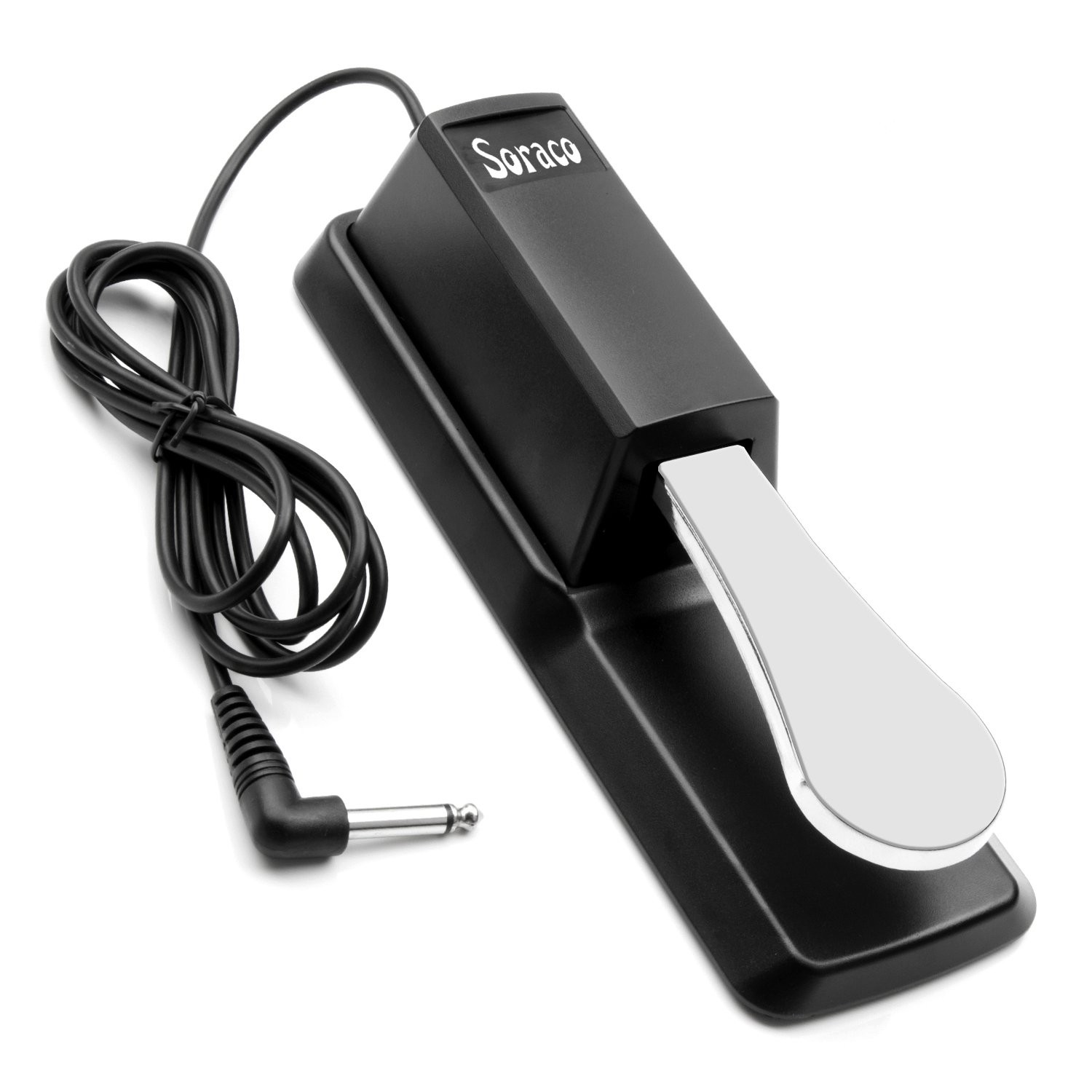 Soraco Sustain Pedal 2.85 inches (W) x 2 (L) x 9.1 (H), black