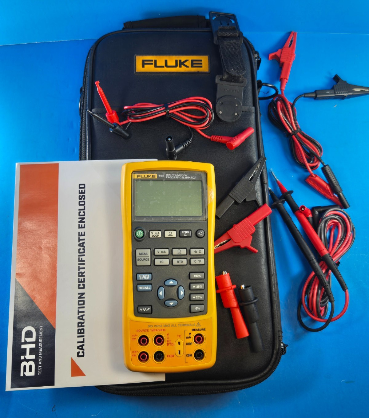 Fluke 725 Multifunction Process Calibrator Meter - Calibrated June 2-26 w Data +