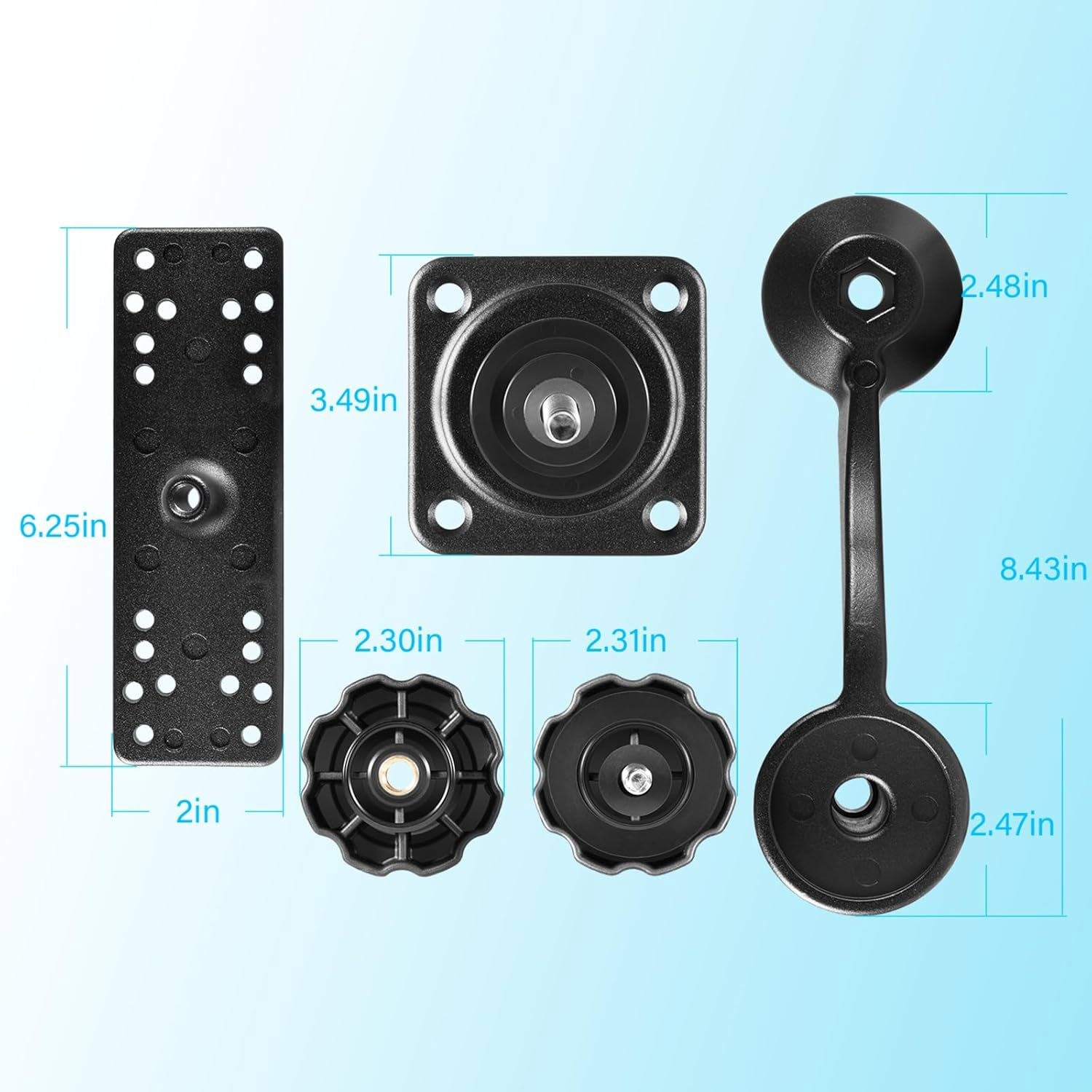 Fishfinder Mount with 6-inch Swing Arm for Fishfinders& Chartplotters for Garmin